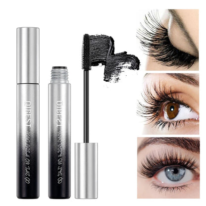 QIBEST Mascara 4d Silk Fiber Mascara Waterproof Extra Volume Smudge-proof Curling Lengthening Eyelash Extension Eye Makeup Tool