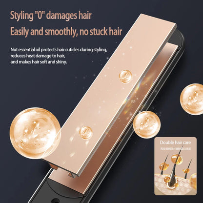 High Quality 2-In-1 Straightener And Curler, With 10s Rapid Heating, Suitable For Various Types Of Men And Women's Hair Types