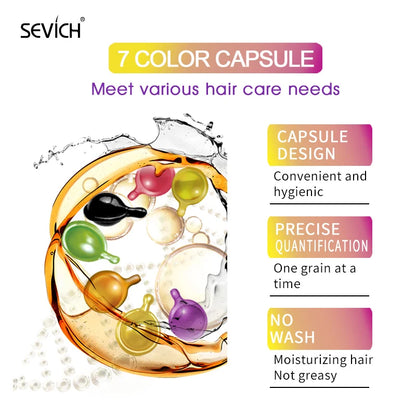 Sevich 30PCS Hair Vitamin Capsules Keratin Complex Oil Moisturizing Nourishing Hair Serum Hair Treatment Oil for All Hair Repair Oil