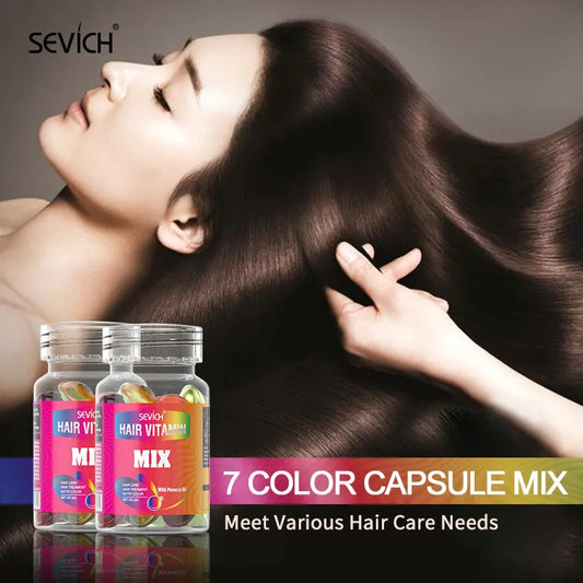 Sevich 30PCS Hair Vitamin Capsules Keratin Complex Oil Moisturizing Nourishing Hair Serum Hair Treatment Oil for All Hair Repair Oil