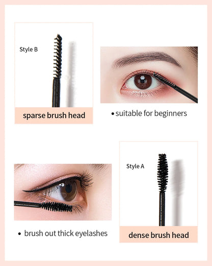 QIBEST Black Mascara Eyelashes Mascara 4D Silky Eyelashes Lengthening Eyelashes Makeup Waterproof Mascara Volume Eye Cosmetics