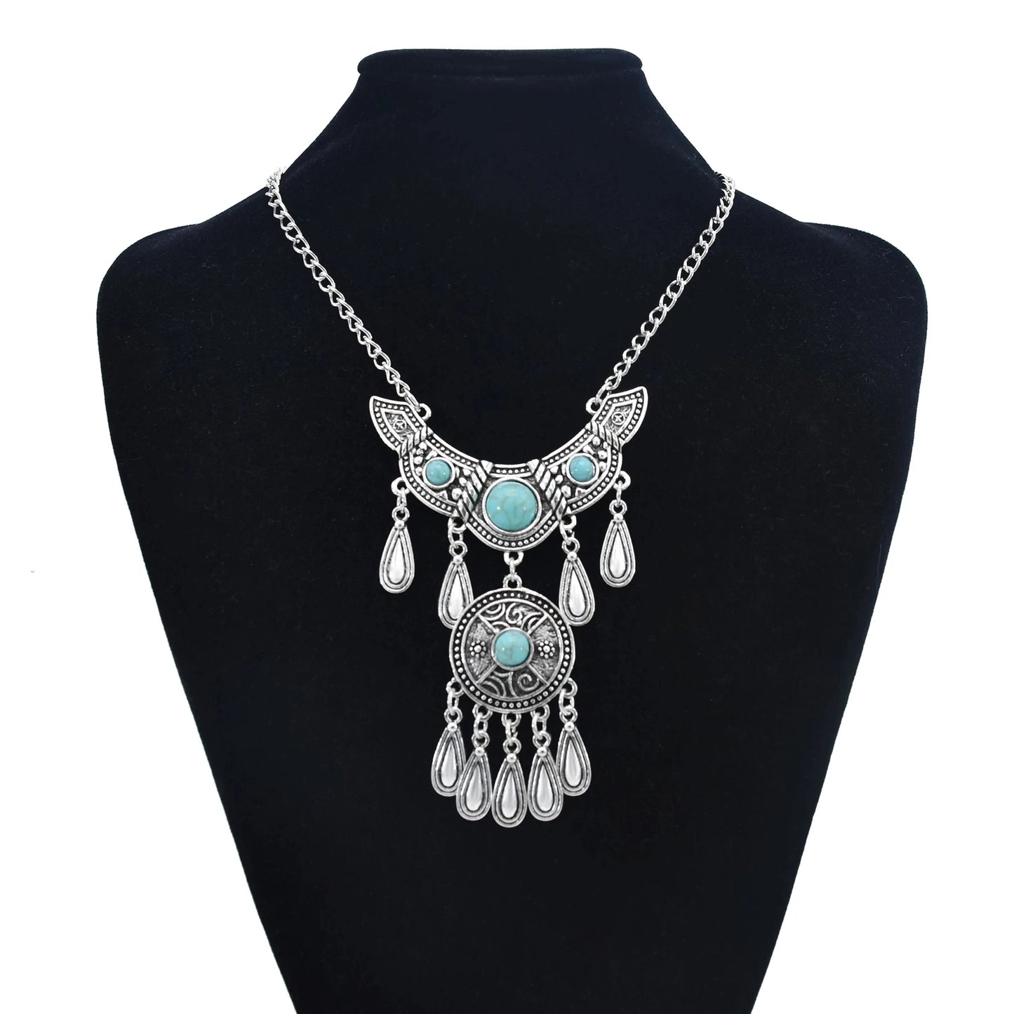 Bohemian Turkish Ethnic Metal Gypsy Beach Choker Bib Coin Tassel Collar Necklace For Women Indian Charm Turk Party Jewelry
