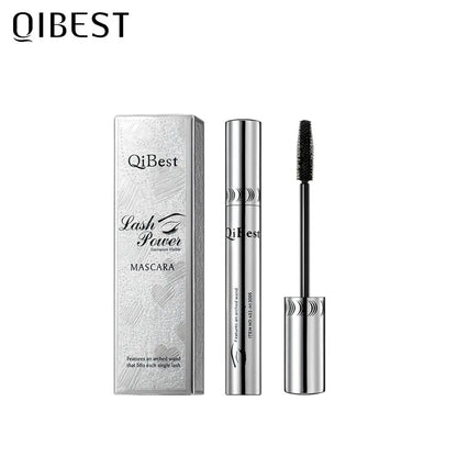 QIBEST Black Mascara Eyelashes Mascara 4D Silky Eyelashes Lengthening Eyelashes Makeup Waterproof Mascara Volume Eye Cosmetics