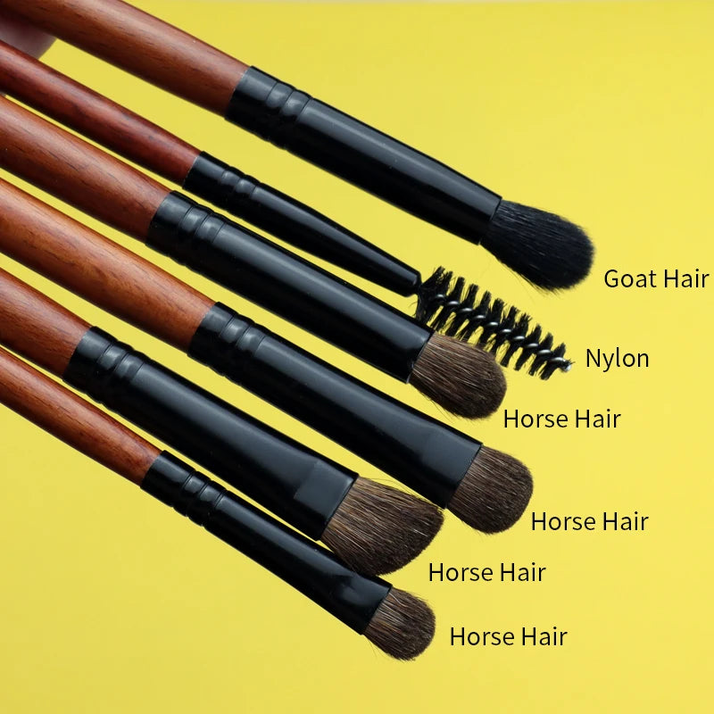 OVW Pony / Goat Hair Makeup Eye Shadow Brush Set Tapered Blending Brush Make up Brushes Natural Hair Pro Kit