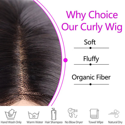 Synthetic Wig Lace Front Long Straight Hair Heat Resistant Quality Middle T Part Lace For Black Natural Women Silky Smooth
