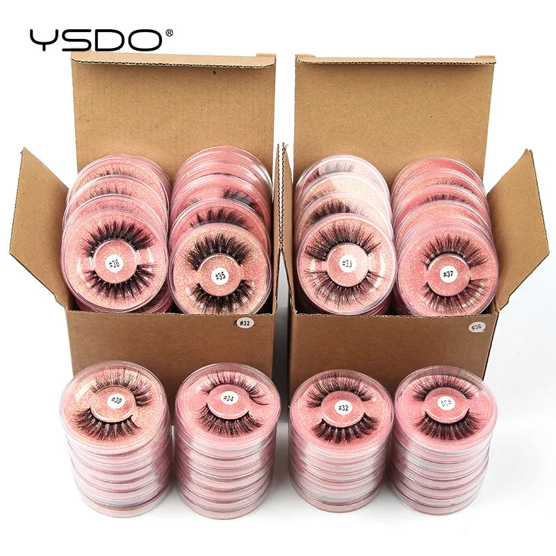 YSDO Mink Lashes Wholesale 4/20/30/50/100 Pcs 3D Mink Eyelashes Thick Fake Lashes Makeup Natural False Eyelashes In Bulk Cilios