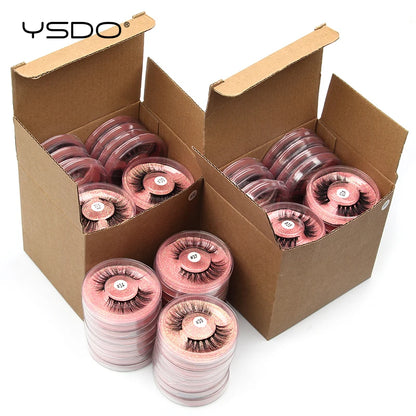 YSDO Mink Lashes Wholesale 4/20/30/50/100 Pcs 3D Mink Eyelashes Thick Fake Lashes Makeup Natural False Eyelashes In Bulk Cilios