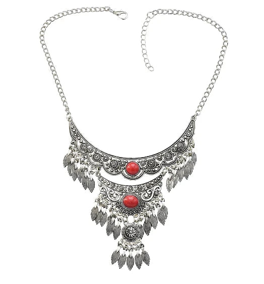 Bohemian Turkish Ethnic Metal Gypsy Beach Choker Bib Coin Tassel Collar Necklace For Women Indian Charm Turk Party Jewelry