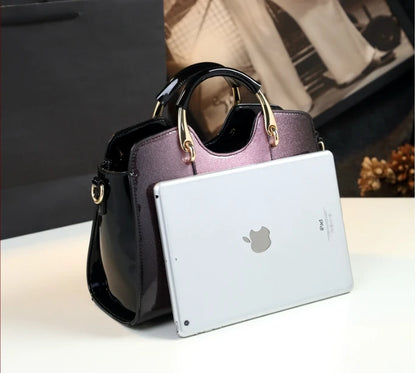 CHICTURESQUE korean style simple pillow shoulder bags handbags women famous brands top handle bag patent leather clutch