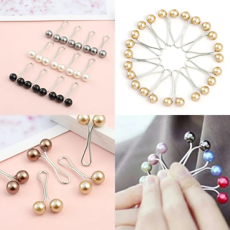 Anti Slip Brooch Pins Scarf  Clips Pearl Stylish Brooch for Women Jewelry