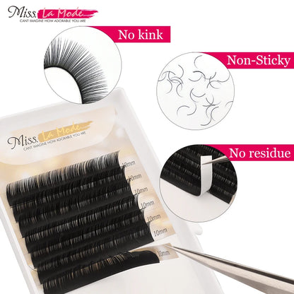 Misslamode false lashes natrual soft 16rows 8-15mm mix individual eyelashes russian volume eyelashes extension supplies