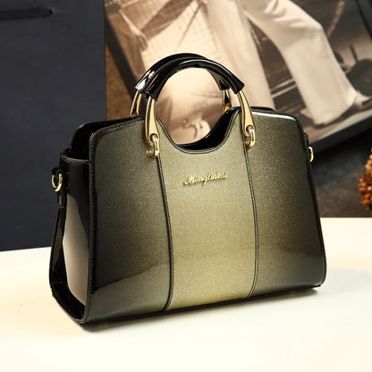 CHICTURESQUE korean style simple pillow shoulder bags handbags women famous brands top handle bag patent leather clutch