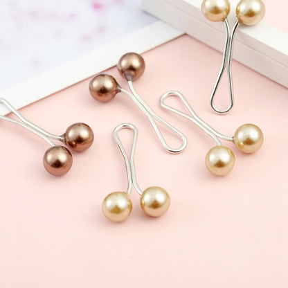 Anti Slip Brooch Pins Scarf  Clips Pearl Stylish Brooch for Women Jewelry