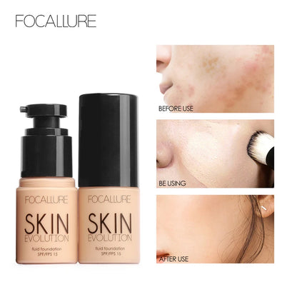 Focallure Base Face Liquid Foundation Cream Full Coverage Concealer Oil-control Moisturizing Foundation Cream Makeup For Women