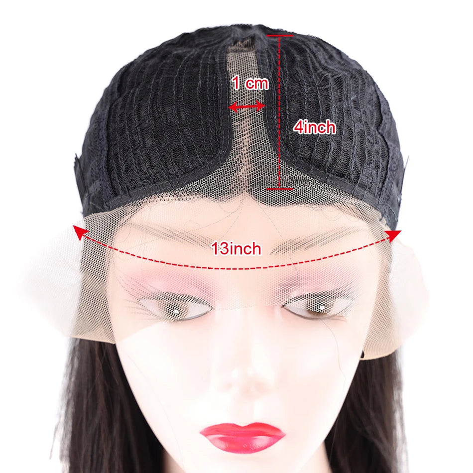 Synthetic Wig Lace Front Long Straight Hair Heat Resistant Quality Middle T Part Lace For Black Natural Women Silky Smooth