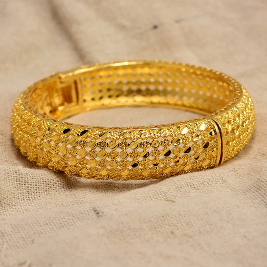 Wando Dubai Bangle Gold Color Bracelets For Women The Style of Dubai Wedding