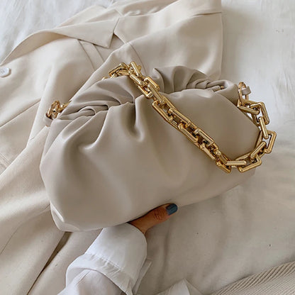 Luxurious Acrylic chain Women Handbag Summer bag shoulder cloud bag fashion simple chain underarm bag shoulder bag