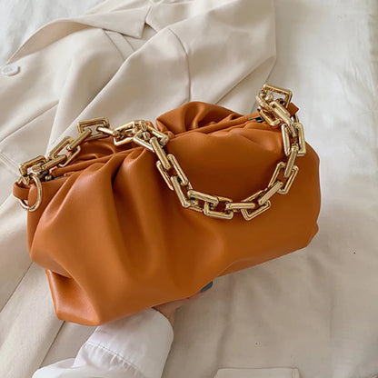Luxurious Acrylic chain Women Handbag Summer bag shoulder cloud bag fashion simple chain underarm bag shoulder bag
