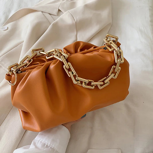 Luxurious Acrylic chain Women Handbag Summer bag shoulder cloud bag fashion simple chain underarm bag shoulder bag