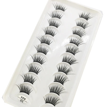 10 Pairs Crisscross Half Eye Lashes Natural False Eyelashes Handmade Faux 3D Mink Lashes Makeup Tools Eyelash Extension