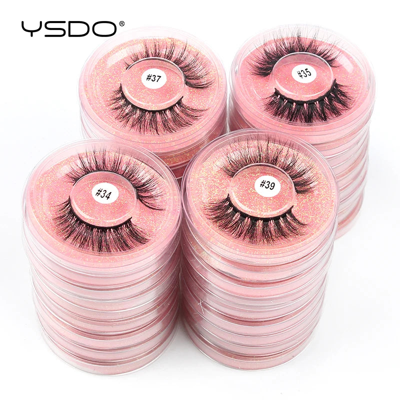 YSDO Mink Lashes Wholesale 4/20/30/50/100 Pcs 3D Mink Eyelashes Thick Fake Lashes Makeup Natural False Eyelashes In Bulk Cilios