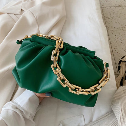 Luxurious Acrylic chain Women Handbag Summer bag shoulder cloud bag fashion simple chain underarm bag shoulder bag