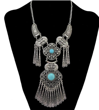 Bohemian Turkish Ethnic Metal Gypsy Beach Choker Bib Coin Tassel Collar Necklace For Women Indian Charm Turk Party Jewelry