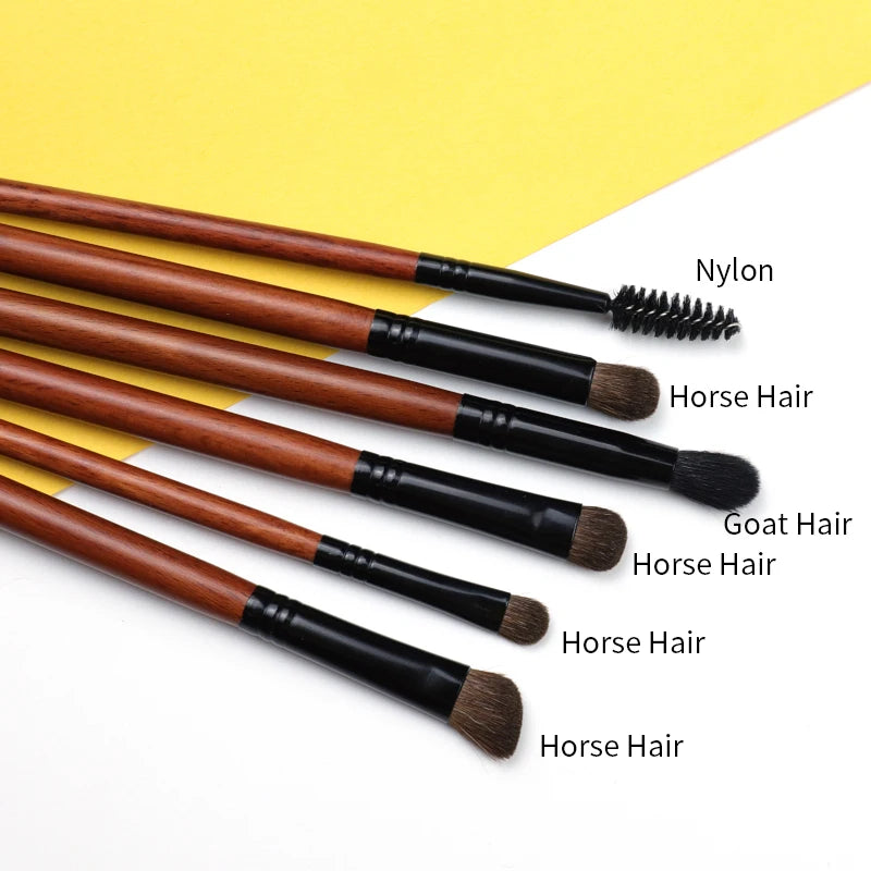 OVW Pony / Goat Hair Makeup Eye Shadow Brush Set Tapered Blending Brush Make up Brushes Natural Hair Pro Kit