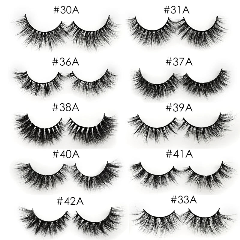 YSDO 1 Pair 3D Mink Eyelashes Fluffy Dramatic Eyelashes Makeup Wispy Mink Lashes Natural Long False Eyelashes Thick Fake Lashes