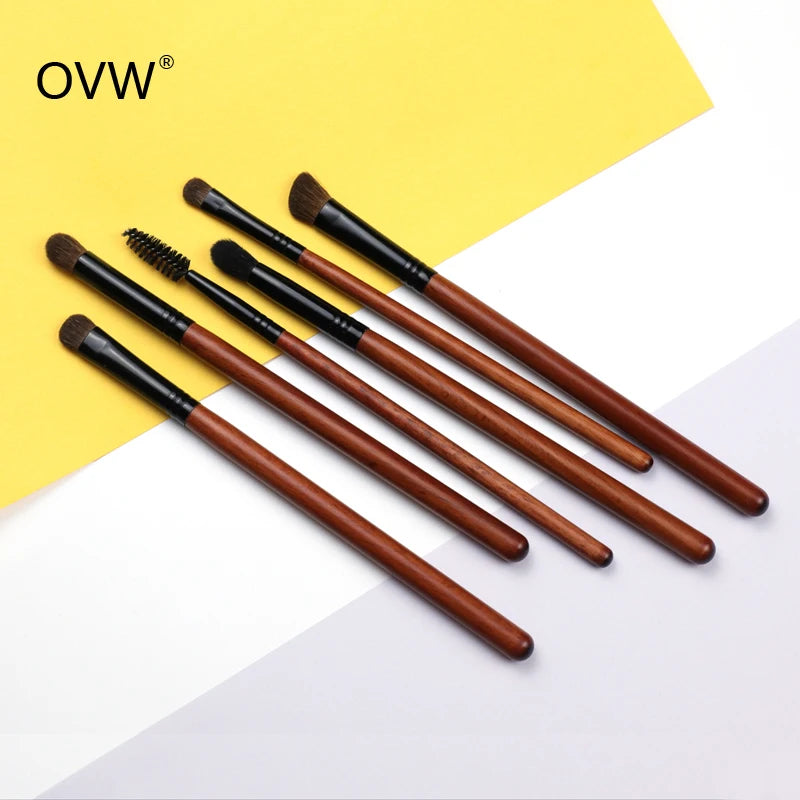 OVW Pony / Goat Hair Makeup Eye Shadow Brush Set Tapered Blending Brush Make up Brushes Natural Hair Pro Kit