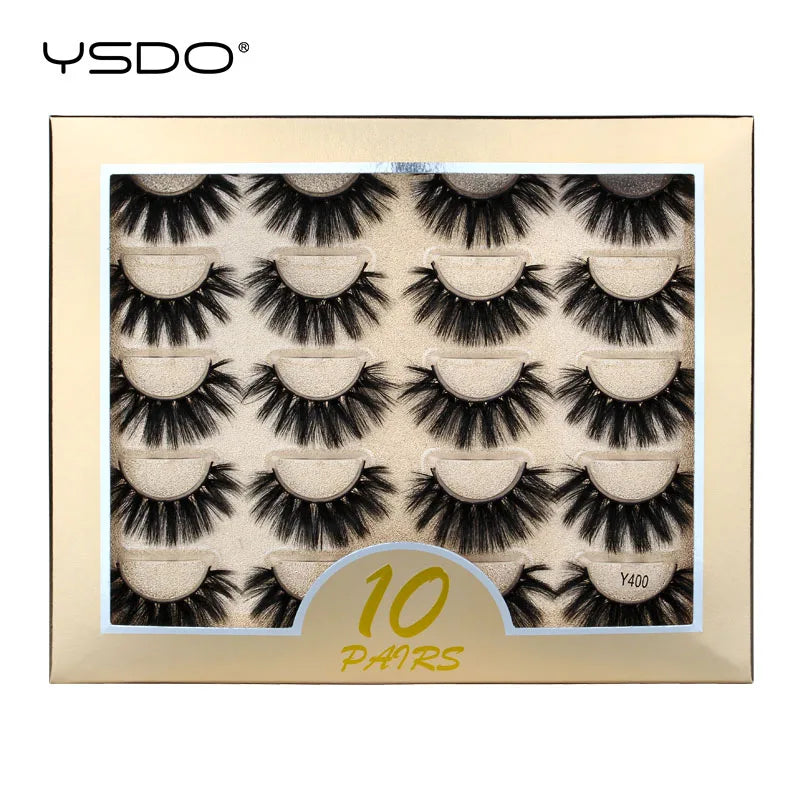 YSDO 5/10 Pairs Natural 3D False Eyelashes Set Fake Lashes Makeup Kit Mink Lashes Natural long Mink Eyelashes Wholesale in Bulk