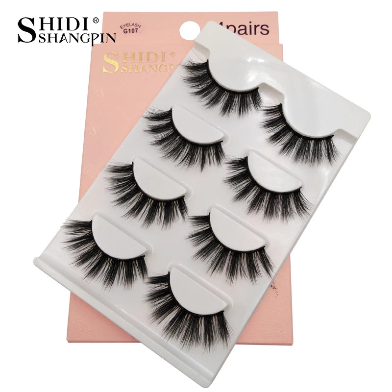 YSDO 3/4 Pairs Eyelashes Natural Long 3d Mink Lashes Faux Cils Hand Made Mink Eyelashes Strip Makeup False Lashes Volume Cilios