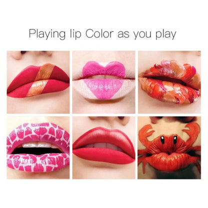 PUDAIER Brand Beautiful Matte Lip Gloss Velvet  Makeup Waterproof Liquid Lipstick Lip Tint Soft