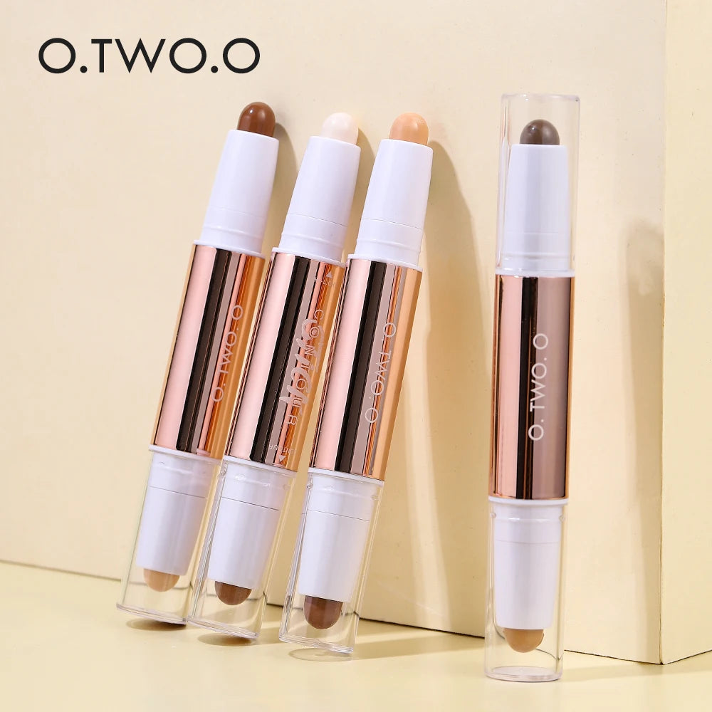 O.TWO.O Contour Stick Double Head Contour Pen Waterproof Matte Finish Highlighters Shadow Contouring Pencil Cosmetics For Face