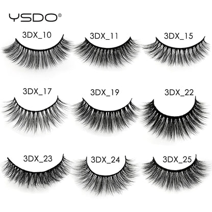 YSDO 3 Pairs Makeup Eyelashes Maquiagem Lashes false eyelashes 3d Mink Hair Fluffy EyeLash Natural False Eye Lashes Faux Cilios