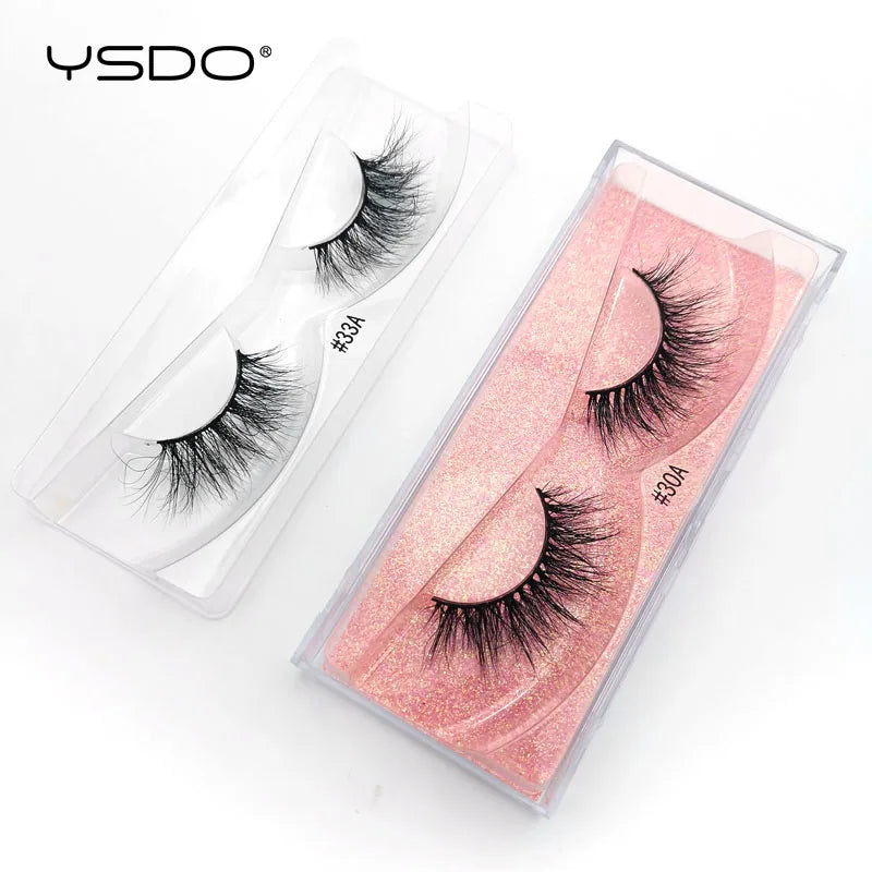 YSDO 1 Pair 3D Mink Eyelashes Fluffy Dramatic Eyelashes Makeup Wispy Mink Lashes Natural Long False Eyelashes Thick Fake Lashes