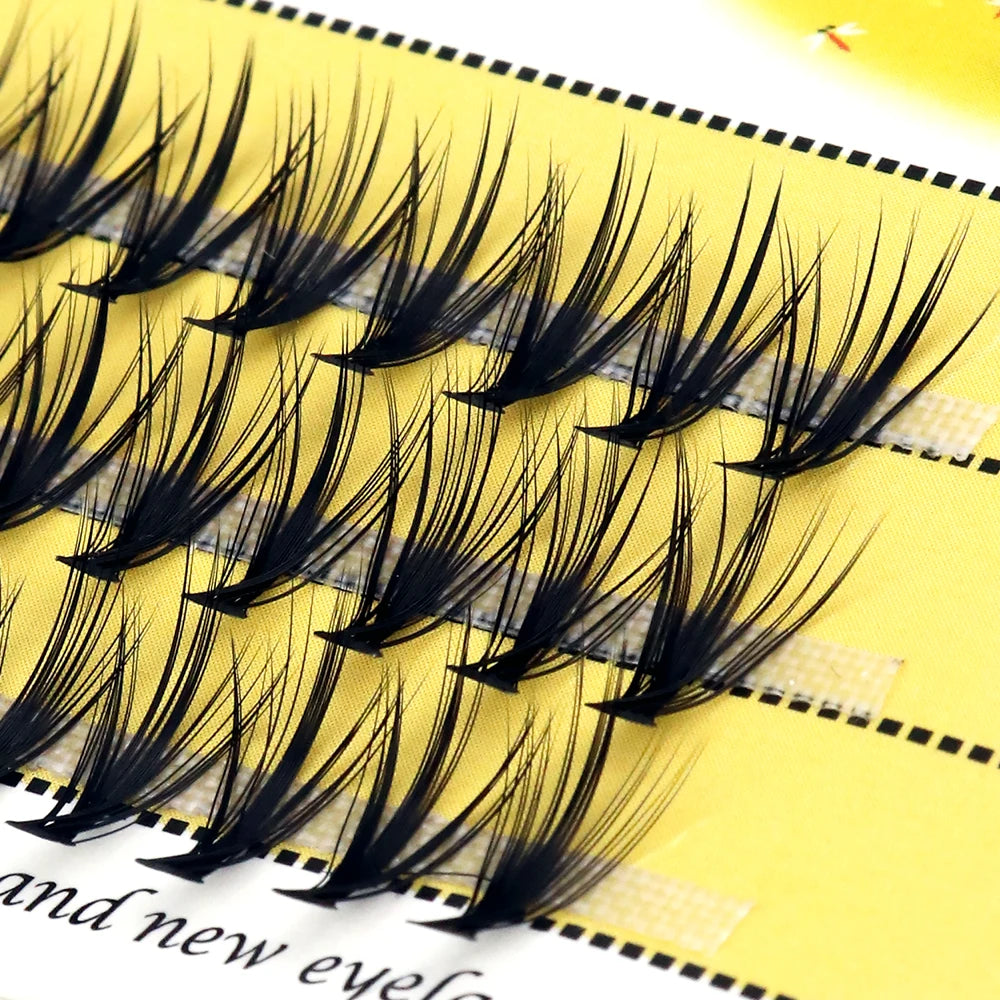 IEEYEEY 60 Bunches Mink Lashes Natural C/D Volume Russian Extension Individual False Eyelashes 20/30D Cluster Eyelashes Makeup Wholesale