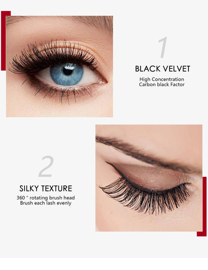 QIBEST Black Mascara 4D Volume Waterproof Lash Eyelashes Extension Lengthening Eyelashes Liquid Rimel Mascara Cosmetics Makeup