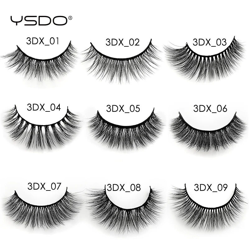 YSDO 3 Pairs Makeup Eyelashes Maquiagem Lashes false eyelashes 3d Mink Hair Fluffy EyeLash Natural False Eye Lashes Faux Cilios