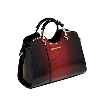 CHICTURESQUE korean style simple pillow shoulder bags handbags women famous brands top handle bag patent leather clutch