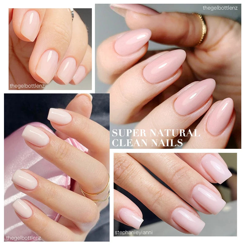 BORN PRETTY 7ml Milky White Nail Extension Gel Nail Polish Camouflage Color Coat Self leveling Manicure Quick Extend Nail Tips