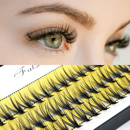 IEEYEEY 60 Bunches Mink Lashes Natural C/D Volume Russian Extension Individual False Eyelashes 20/30D Cluster Eyelashes Makeup Wholesale