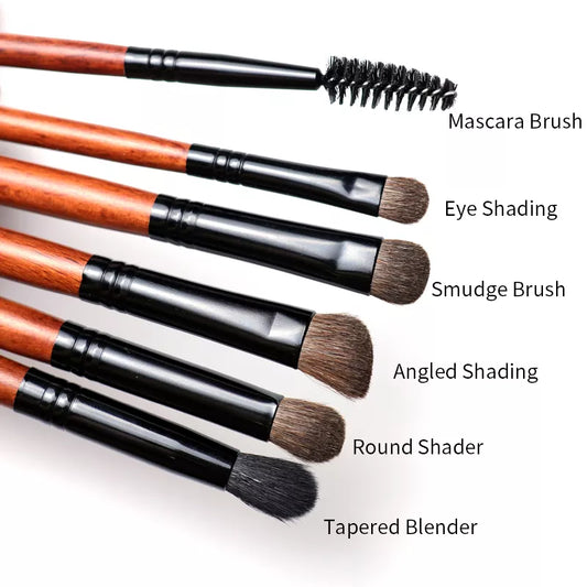 OVW Pony / Goat Hair Makeup Eye Shadow Brush Set Tapered Blending Brush Make up Brushes Natural Hair Pro Kit