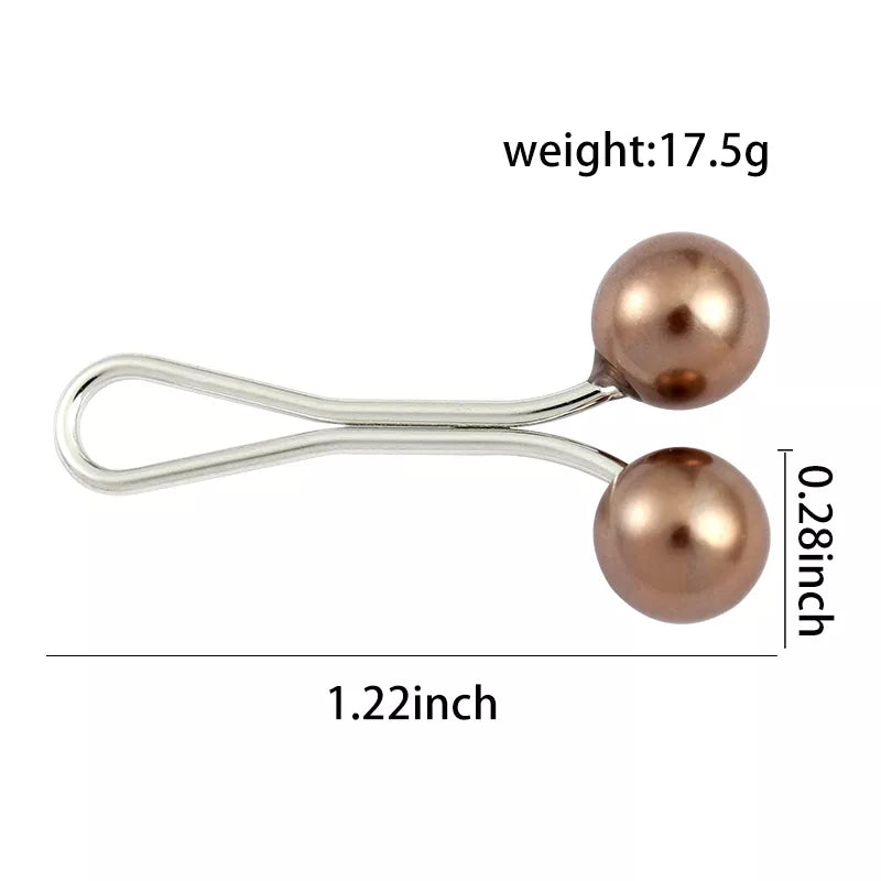 Anti Slip Brooch Pins Scarf  Clips Pearl Stylish Brooch for Women Jewelry