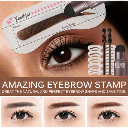 Eyebrow Stamp Enhancers Stencil Kit Eye Brow Stamp Shaper One Step Brow Stamp Shaping Kit Korean Eyebrow Brush Makeup Cosmetics