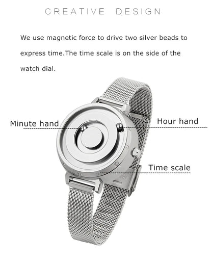 EUTOUR Ladies Magnetic Watches Women Watch Luxury Gold  Watch Stainless Steel Mesh Bracelet