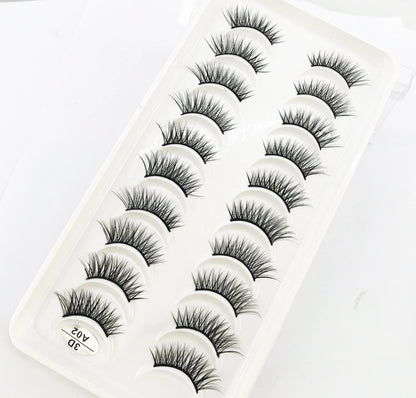 10 Pairs Crisscross Half Eye Lashes Natural False Eyelashes Handmade Faux 3D Mink Lashes Makeup Tools Eyelash Extension