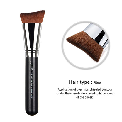 Jessup Highlighter Brush Makeup Contour Precision Synthetic hair Curved