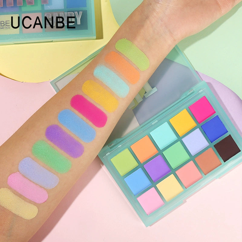 Ucanbe Multicolor Full Matte Play Makeup Rainbow Eye Shadow Plate