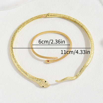 Simple Women's Necklace Bracelet Suit Personality Spirit Snake